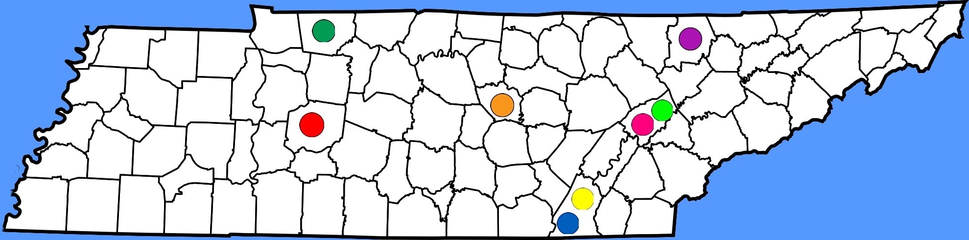 Map of Tennessee